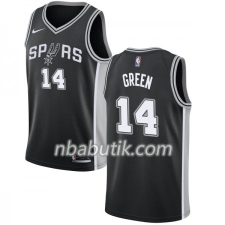NBA Mænd Trøje San Antonio Spurs Danny Green 14 Nike 2017-18 Sort Swingman